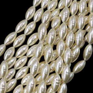 Cuentas de Vidrio Roscadas de Precisión de 6x8mm, Forma Barroca Color Marfil, para Joyería de Alta Gama, Suministro para Pasarela de Moda, Manualidades DIY y Arte - Product Image 6