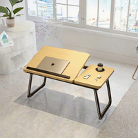 Table de lit pliable et réglable en bois GRACECOASTER, table d'étude pour dortoir, bureau d'ordinateur à domicile, support de tasse pour fenêtre en baie pour enfants