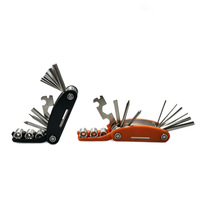 Kit d'outils de réparation de vélo pliable multifonctionnel en acier, clé hexagonale et tournevis combinés pour l'entretien des vélos