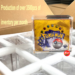 SHP UV protéger anglais Tcg <span class=keywords><strong>pokemon</strong></span> cartes Booster boîte jeu de cartes acrylique vitrine pour diamant et perle Base ensemble Booster boîte - Product Image 5