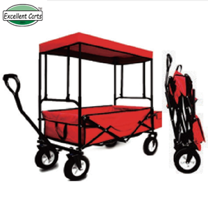 サンシェード付きビーチワゴン折りたたみ式折りたたみ式屋外ユーティリティワゴン4輪ステンレススチールキャンプカートハンドトロリー80kg - Product Image 2