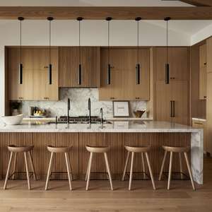 CBMmart Modern Keuken- & Badkamermeubelensysteem van Massief Hout met Eiland |   Luxe minimalistische kasten voor het hele huis - Product Image 1