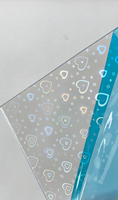 Feuille de plastique irisée texturée sur mesure dégradé arc-en-ciel feuille acrylique coulée transparente