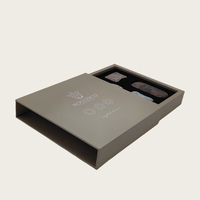 Emballage de luxe personnalisé Sunny Packaging SV-GB-017, tiroir coulissant en carton rigide, feuille d'or, pierres de cristal, doublure en éponge, recyclé, mat