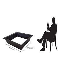Foyer extérieur sans fumée de 36 pouces en acier robuste pour jardin et patio – Bricolage facile