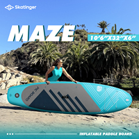 Planche de surf gonflable en matériau Drop Stitch pour sports nautiques, fabriquée en Chine, avec une grande réduction