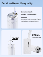 Hydrocureur dentaire portable sans fil rechargeable 2025, mini, pour la maison, les voyages, l'hôtel, design silencieux