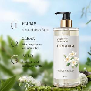 เจลอาบน้ำพร้อมโฟมครีมบางเบาสำหรับผิวนุ่มลื่นสีขาวให้ความชุ่มชื้นฉลากตามต้องการ - Product Image 3