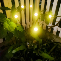 Boule de luciole de Noël solaire pour l'extérieur avec décoration de jardin en verre pour se balancer autour de l'herbe Cote IP65