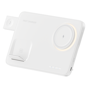 Cargador Inalámbrico Magnético 3 en 1 Plegable de 15W, Estación de Carga Rápida para <span class=keywords><strong>iPhone</strong></span> 16 15, Apple Watch y <span class=keywords><strong>AirPods</strong></span> - Product Image 2