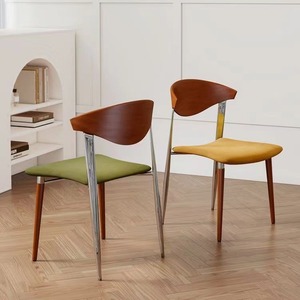Silla de Comedor Nórdica Retro de Madera Maciza con Respaldo para Comedor, Uso Adulto - Product Image 4