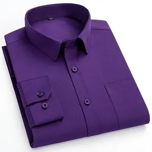 Novedad <span class=keywords><strong>de</strong></span> Verano, <span class=keywords><strong>Camisas</strong></span> Transpirables, Casuales y Elegantes, Talla Grande 7XL, Delgadas, Elásticas, <span class=keywords><strong>de</strong></span> Manga Larga para <span class=keywords><strong>Hombre</strong></span>, <span class=keywords><strong>de</strong></span> Color Sólido, Ropa <span class=keywords><strong>de</strong></span> Oficina - Product Image 2
