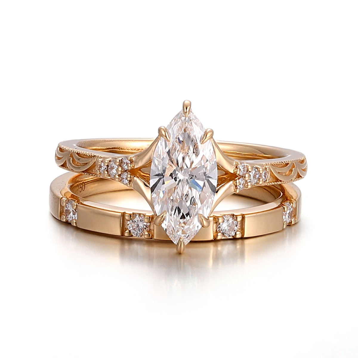 แหวนเพชรแล็บทองคำแท้ 18K