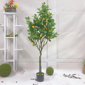 Supermercado Hotel Decoración Artificial Limón Bonsai Planta Plástico Planta En Maceta - Product Image 6