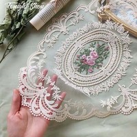 Tapis de Table Anti-brûlure en dentelle, 1 pièce, napperon artisanal en broderie, Style européen