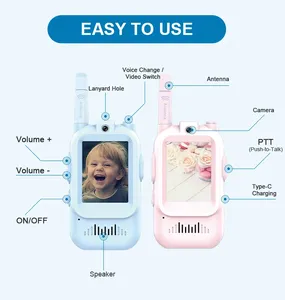 Mini talkie-walkie vidéo portable pour enfants, <span class=keywords><strong>radio</strong></span> pour enfants de 3 à 12 ans, <span class=keywords><strong>interphone</strong></span> vidéo extérieur pour cadeau de Noël - Product Image 5
