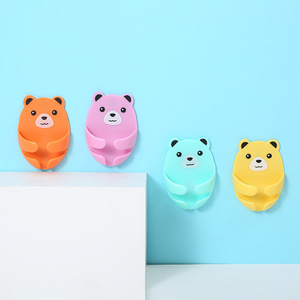 Bear Plug <b>Hook</b> <b>Adhesive</b> Wall Mounted Cable Management Holder For Bedroom With Hanging Feature - Product Image 2