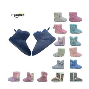 Custom OEM Warm Cotton+memory Foam <strong>Bootie</strong> Indoor <strong>Lady</strong> <strong>Slippers</strong> REACH Certified 30-60 Days Delivery - Product Image 4
