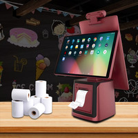 Double écran tactile automatique windows système de point de vente intelligent tablette pc android tout-en-un paiement sans espèces machine de caisse de point de vente