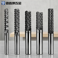 Fraise à maïs CNC en acier au tungstène 4-14 mm à 4 cannelures, revêtement DLC HRC94, OEM pour machines de gravure