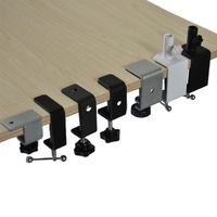 Pinces de table personnalisées de haute qualité estampage en poudre revêtement métal acier réglable C Clips bureau C pinces