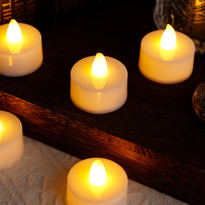 Cross-border LED colorful electronic mini tea candle lamp, festive atmosphere <b>battery</b>, home plastic decoration party - Product Image 3