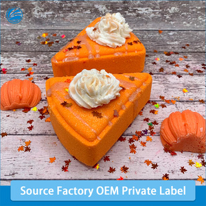 Bombas de baño de etiqueta privada de fábrica OEM, Fizzies de baño orgánicos formulados por expertos, Bola de sal de baño colorida con forma de pastel, bombas de baño de etiqueta privada - Product Image 2