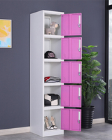 Casier en acier armoire casiers en métal 6 portes stockage personnel travail casier armadietto gym caisson métal armario Loker