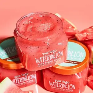 Wholesale Watermelon Body Butter Organic Moisturizing Body Salt Exfoliating Watermelon Body Scrub Shea Sugar Scrub
