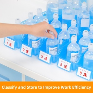 Boîte de perfusion de clinique hospitalière multi-tailles en matériau PP avec compartiments réglables pour solution de stockage médicale de sac de bouteilles IV - Product Image 6