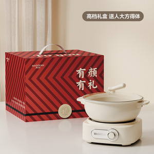 Magisean Electric Hot Pot 3L <b>Large</b> Capacity Multi Functional Cooking Pot For Individual Or Shared Meals - Product Image 5