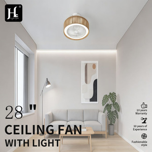 Plafonnier en bois LED blanc chaud 3500K, style rustique, montage en surface, télécommande, 220V, grande taille pour salon - Product Image 6