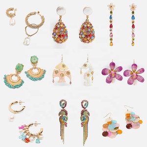 Kaimei Bohème ZA <span class=keywords><strong>Cristal</strong></span> Dangle Boucles <span class=keywords><strong>D</strong></span>'oreilles pour Les Femmes Fleur Poisson Or Rond Géométrique Boucles <span class=keywords><strong>D</strong></span>'oreilles <span class=keywords><strong>Mariage</strong></span> Nouvellement Filles Cadeau De Fête - Product Image 3