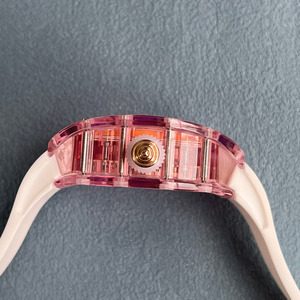 Montre-bracelet automatique squelette tonneau ultra-légère en cristal de qualité supérieure pour hommes et femmes Spotlight Arena Watch - Product Image 3
