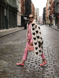 Women's <strong>Vintage</strong> Style Single Button Overcoat Thick Long Faux <strong>Fur</strong> <strong>Coats</strong> Plush Warm Outwear with Dye Processing - Product Image 2