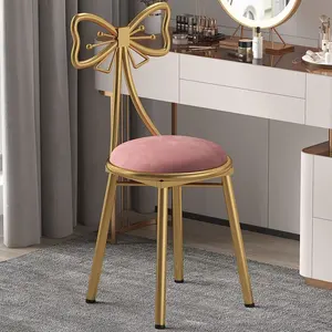 Sillas decorativas y decantadoras de terciopelo para comedor y sala de estar utilizadas para la decoración del hogar, silla de muebles de Metal de diseño moderno de Color dorado