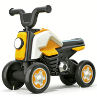 Offre Spéciale – Moto Porteur Enfant 4 Roues en Plastique à Pousser au Pied avec Lumières et Musique YingLun pour Enfants de 2 à 8 Ans
