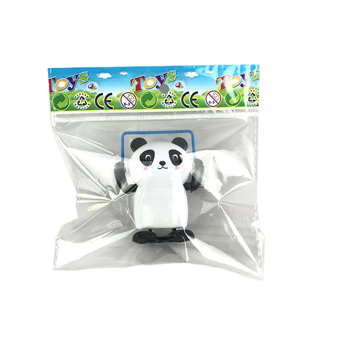 Plastik aufzieh spielzeug kriechen des Panda-Cartoon-Tier für Kinder Jump Roping Animal