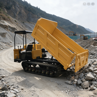 Camion benne sur chenilles de 5 tonnes pour charges lourdes, transporteur à chenilles en caoutchouc pour projets de terrassement