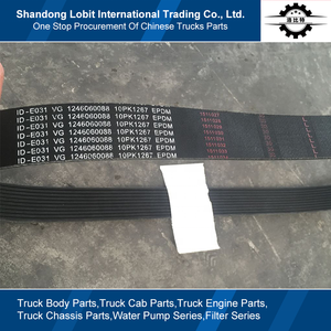 Sinotruk HOWO A7 самосвал D12, деталь двигателя 10PK1267, ремень вентилятора кондиционера, ремень генератора, многошинный ремень VG1246060088 - Product Image 2