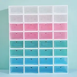 Transparent Shoe Box Plastic Shoe Cabinet Plastic Storage Box Dust And Moisture Proof Storage Cabinet Household Simple Dormitory