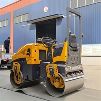 Fabricant chinois de rouleaux routiers compacteurs à double tambour Mini petit rouleau compresseur vibrant de 3 tonnes à vendre