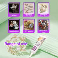 Adhésif pour pinces à cheveux Zhanlida 24-14 50ml, non blanchissant, imperméable et flexible, utilisé pour la création de bijoux en strass et d'accessoires pour cheveux DIY