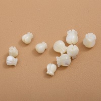 Perles coquillages sculptées mignonnes en forme de muguet 6*8mm/8*10mm, breloques fleurs de la vallée en coquillage naturel pour bracelet, collier, DIY