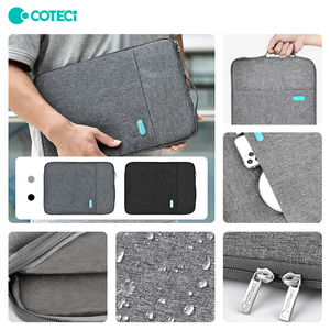 COTECI-Funda de nailon para ordenador portátil, de <span class=keywords><strong>13</strong></span>, <span class=keywords><strong>14</strong></span>, 15 y 16 pulgadas, de piel sintética, con asa y soporte, para ordenador portátil de negocios - Product Image 4