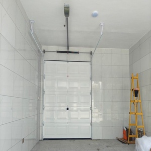 <span class=keywords><strong>Puerta</strong></span> de <span class=keywords><strong>Garaje</strong></span> Seccional Plegable Moderna de Aleación de Aluminio Blanca, Control Remoto Eléctrico, Aislamiento Térmico Automático, Seguridad - Product Image 3