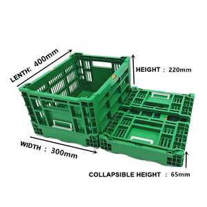 Kích Thước Khác Nhau Tái Sử Dụng Cấp Thực Phẩm Đóng Mở Nhựa Có Thể Gập Lại Rau <span class=keywords><strong>Crate</strong></span> Gấp Giỏ Hộp Xếp Chồng Giỏ Trái Cây - Product Image 5