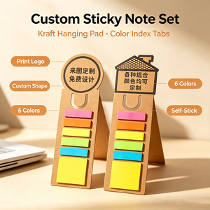 Ensemble de blocs-notes adhésifs SK personnalisés, blocs-notes colorés, format portable, accès rapide, facile à transporter, design compact - Product Image 5