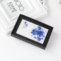 Porte-cartes de visite personnalisé créatif pour hommes et femmes, étui à cartes de visite par sublimation, logo DIY pour cadeau d'entreprise personnalisé