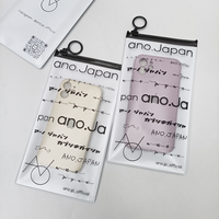 Étui de téléphone personnalisé noir en PVC givré avec fermeture éclair, pochette de rangement en plastique avec logo